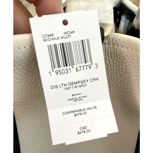 Disney X Coach Dempsey Carryall Cruella Motif 101 Dalmations Chalk CC946 - $478 - Picture 12 of 12